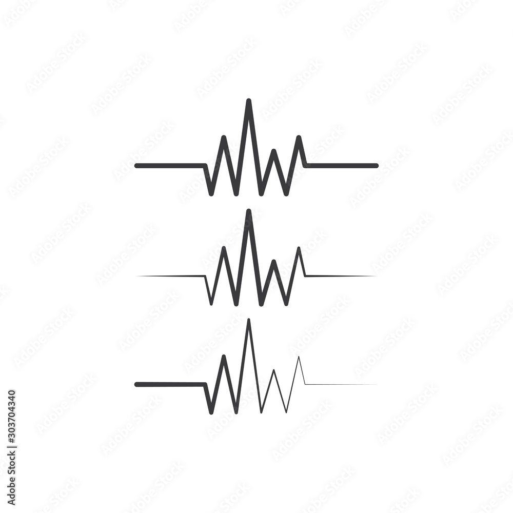 Pulse line ilustration vector