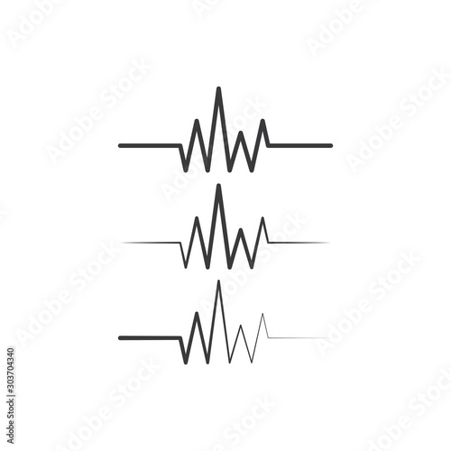 Pulse line ilustration vector