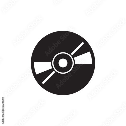 flat black glyph cd disk icon. Logo element illustration. cd disk design. vector eps 10 .cd disk concept. Can be used in web and mobile .