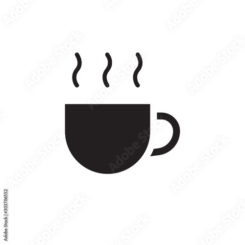 flat glyph coffee cup icon. Logo element illustration. coffee cup design. vector eps 10 . coffee cup concept. Can be used in web and mobile .