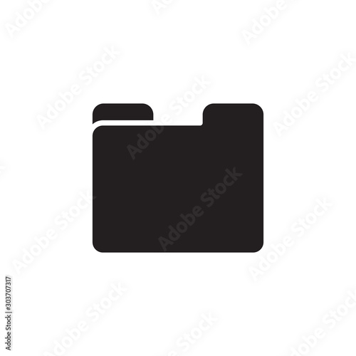 flat black glyph folder icon. Logo element illustration. folder design. vector eps 10 . folder concept. Can be used in web and mobile .