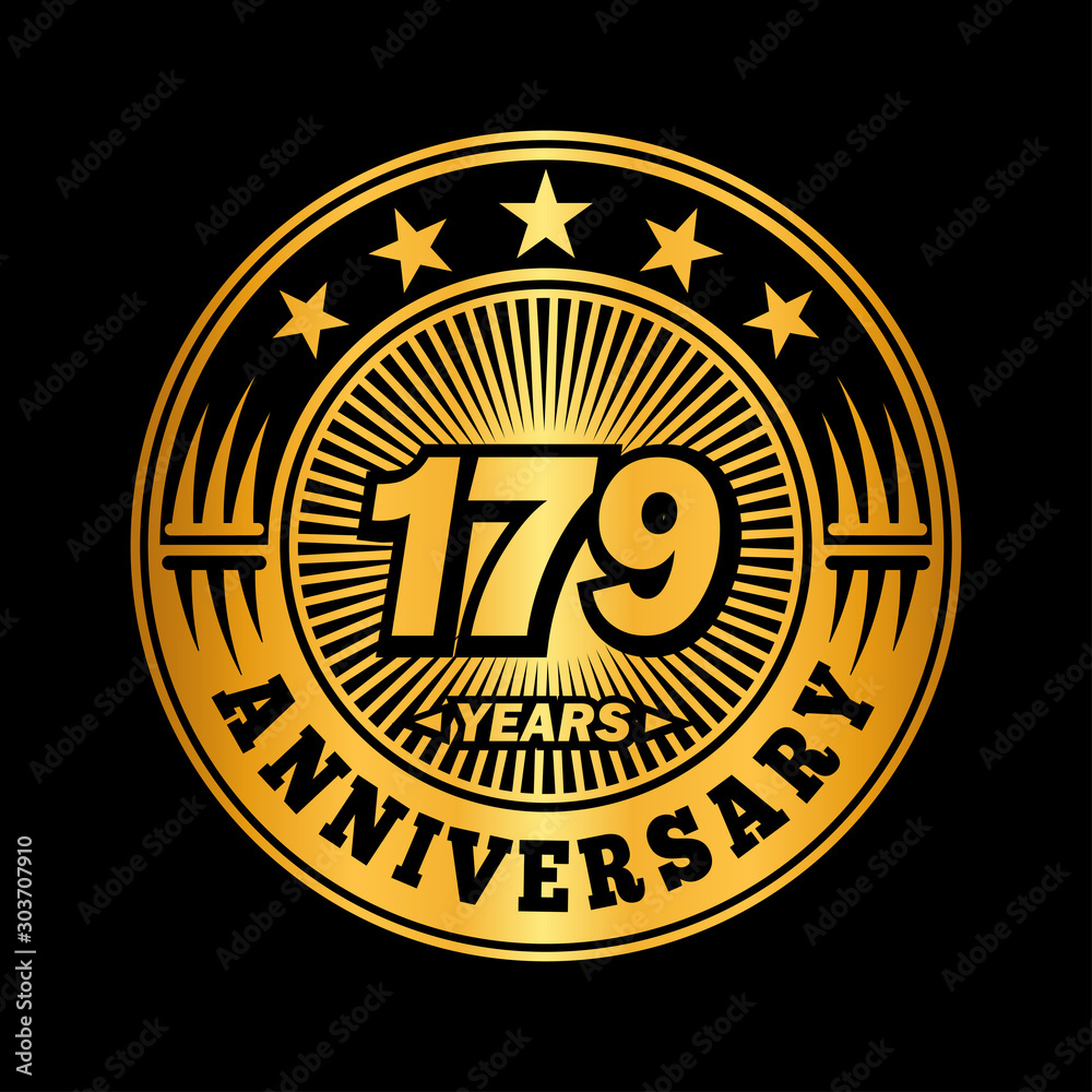 179 years anniversary celebration logo design. Vector and illustration. 179 years anniversary celebration logo design. Vector and illustration.