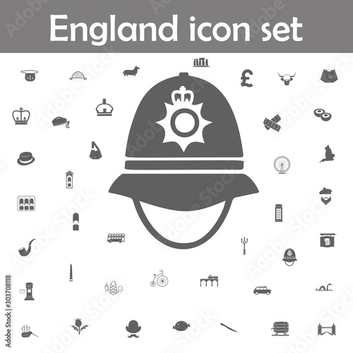 Police cap in england icon. England icons universal set for web and mobile