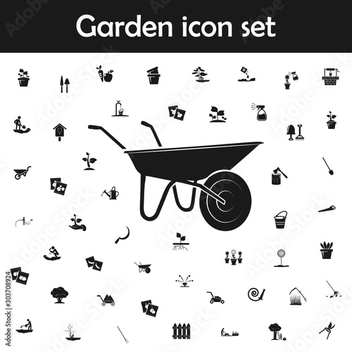 Garden trolley icon. Garden icons universal set for web and mobile