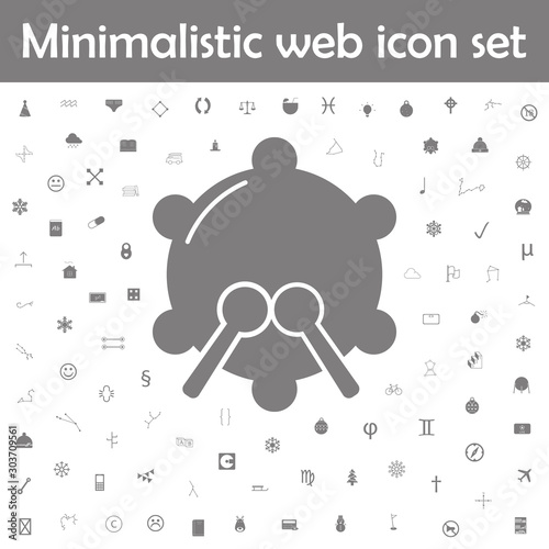 Snare drum icon. Web, minimalistic icons universal set for web and mobile photo