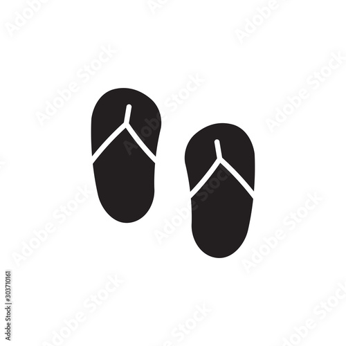 flat glyph black slipper icon. Logo element illustration. slipper design. vector eps 10 . slipper concept. Can be used in web and mobile .
