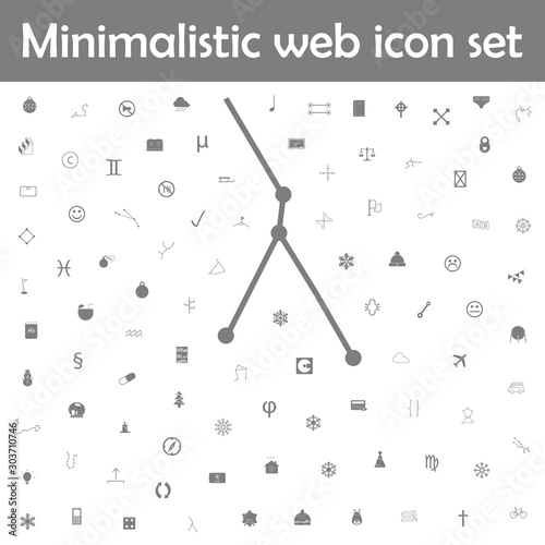 Constellation and part of zodiacal system canser icon. Web, minimalistic icons universal set for web and mobile