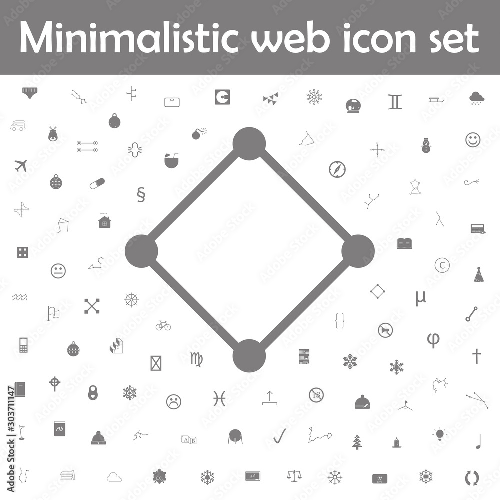 Square with dots icon. Web, minimalistic icons universal set for web and mobile Square with dots icon. Web, minimalistic icons universal set for web and mobile