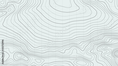 Topographic map lines background. Abstract vector illustration.
