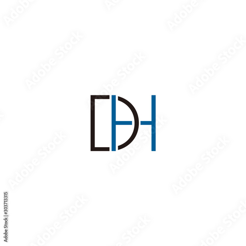 Wallpaper Mural DH Logo Design Vector Graphic Torontodigital.ca