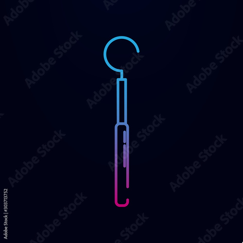 Dental probe nolan icon. Simple thin line, outline vector of dantist icons for ui and ux, website or mobile application
