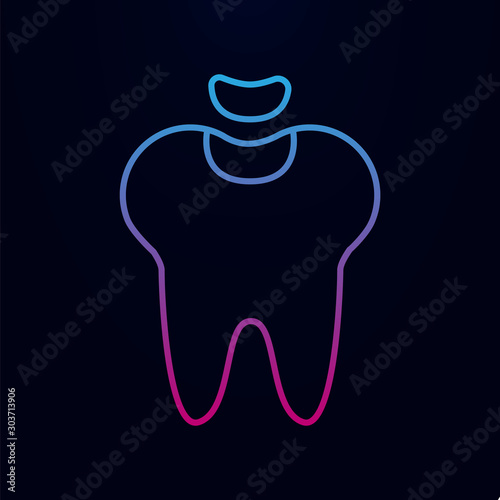 Dental fillings nolan icon. Simple thin line, outline vector of dantist icons for ui and ux, website or mobile application