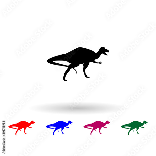 Cornotaurus multi color icon. Simple glyph, flat vector of dinosaur icons for ui and ux, website or mobile application