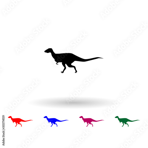 Psittacosaurus multi color icon. Simple glyph, flat vector of dinosaur icons for ui and ux, website or mobile application