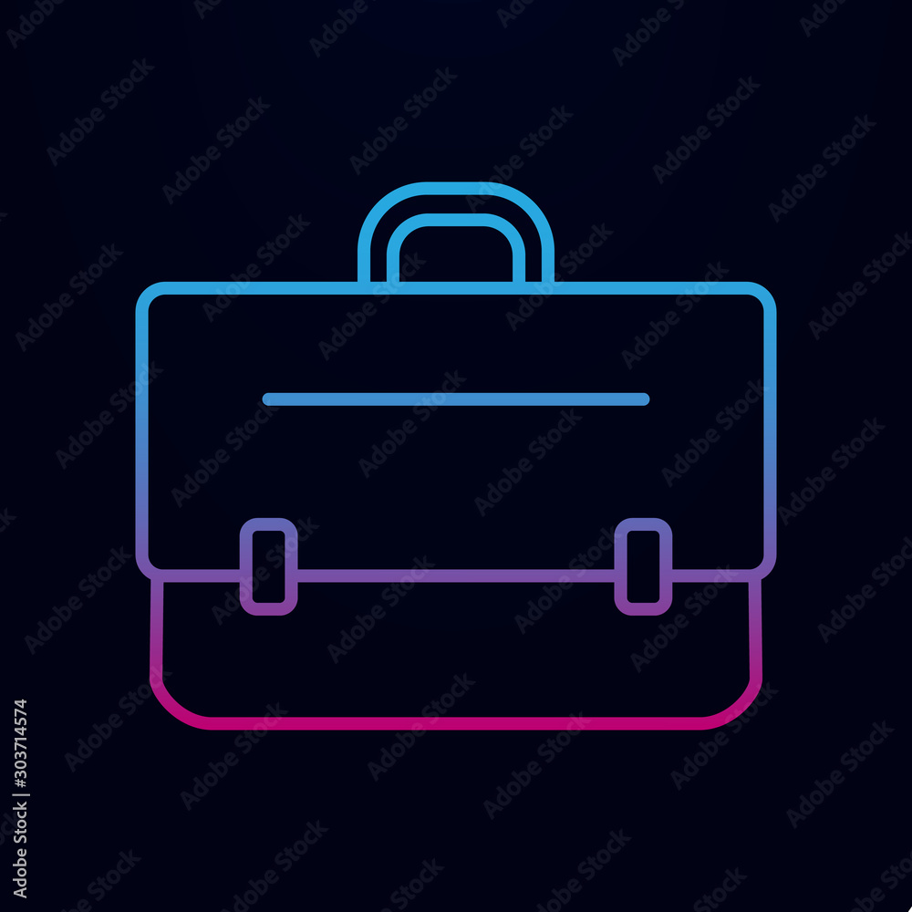 Briefcase nolan icon. Simple thin line, outline vector of education icons for ui and ux, website or mobile application Briefcase nolan icon. Simple thin line, outline vector of education icons for ui and ux, website or mobile application
