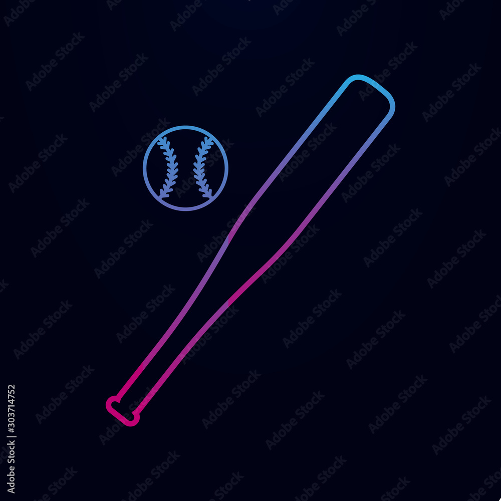 Baseball nolan icon. Simple thin line, outline vector of education icons for ui and ux, website or mobile application Baseball nolan icon. Simple thin line, outline vector of education icons for ui and ux, website or mobile application