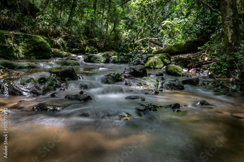 Stream near the city of Ponta Grossa  Parana - South of Brazil. Long exposure photo.