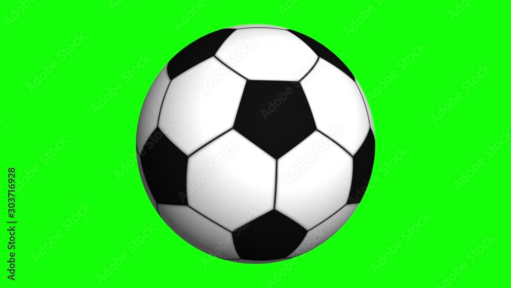 Soccer Ball Rolling Loop on Chroma Key Green Screen Soccer Ball Rolling Loop on Chroma Key Green Screen