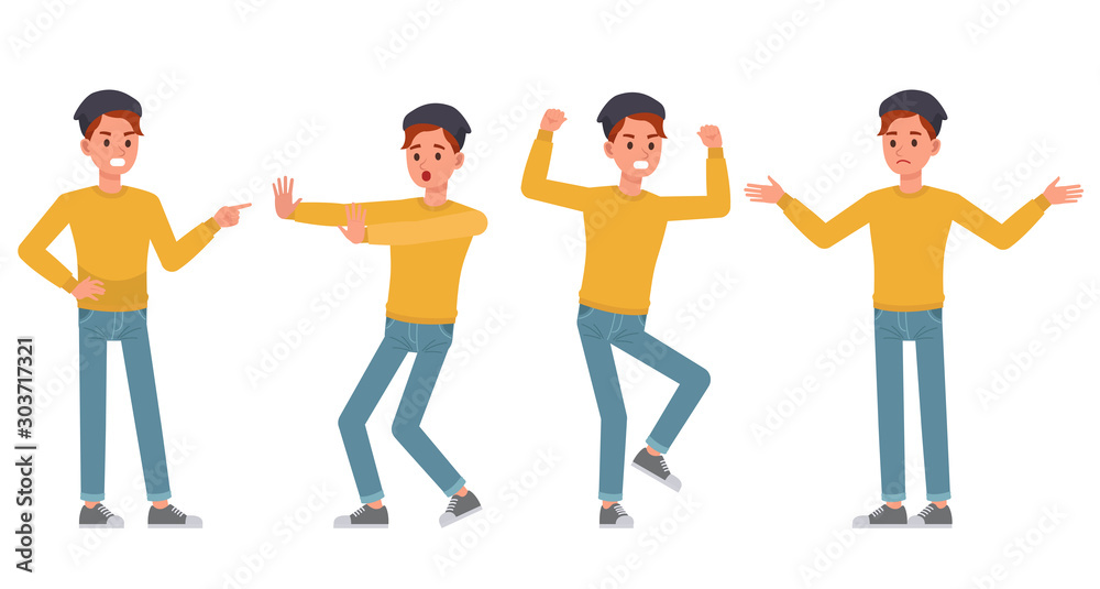 Obraz premium Man character vector design. no5