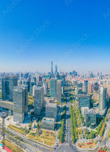 City Skyline of Pudong New Area, Shanghai, China © Weiming