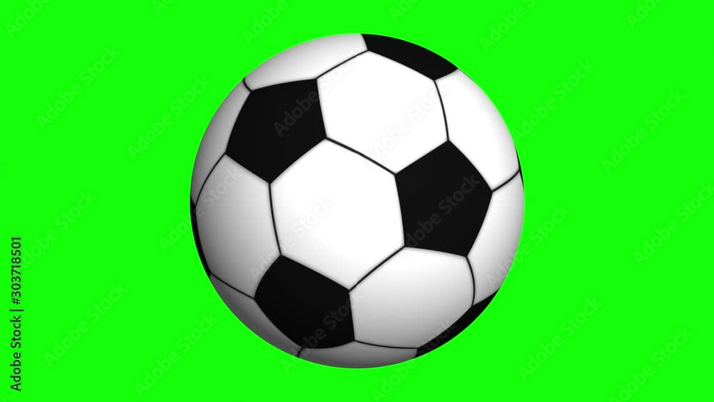Soccer Ball Spinning Loop on Chroma Key Green Screen Soccer Ball Spinning Loop on Chroma Key Green Screen