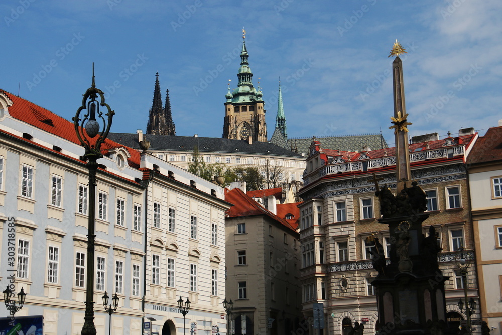 チェコ　プラハ歴史地区市街の景色