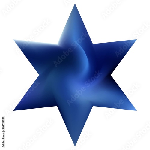 Colored background in the form of hexagram.