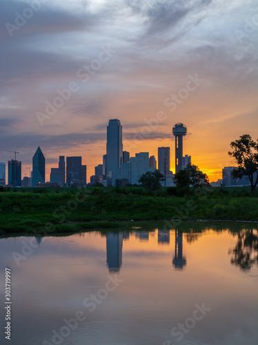 Sunrise in Dallas Texas. Early Morning