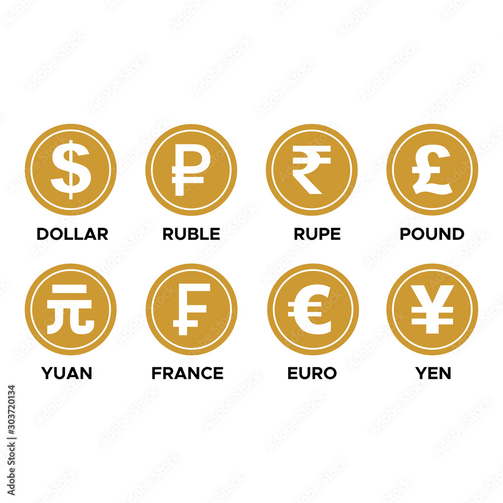 most popular foreign currency icon vector design symbol of money most popular foreign currency icon vector design symbol of money