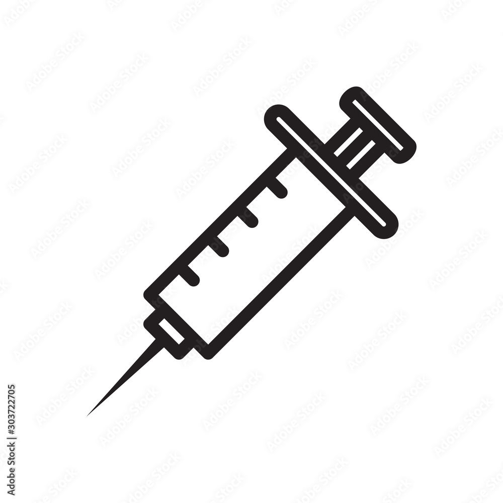 flat line injection icon. Logo element illustration. injection design. vector eps 10 . injection concept. Can be used in web and mobile . trendy simple style. thickness can be adjusted flat line injection icon. Logo element illustration. injection design. vector eps 10 . injection concept. Can be used in web and mobile . trendy simple style. thickness can be adjusted