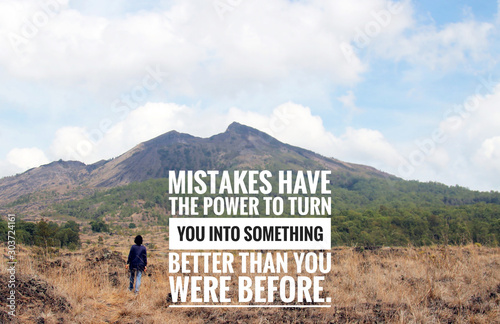 Cuadro en lienzo Inspirational motivational quote - Mistakes have the power to turn you into something better than you were before
