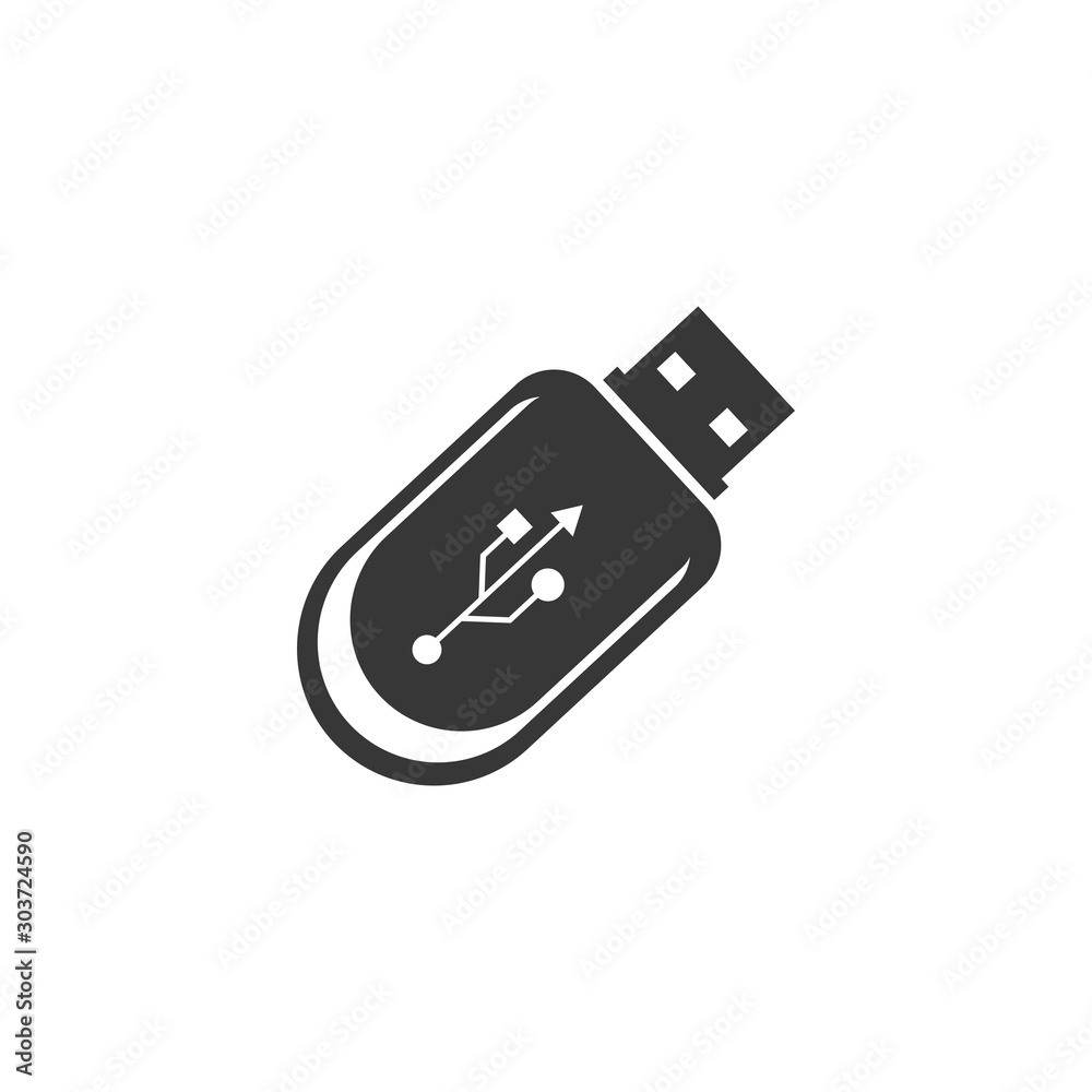 USB Flash Drive Icon Vector Logo Template Illustration USB Flash Drive Icon Vector Logo Template Illustration