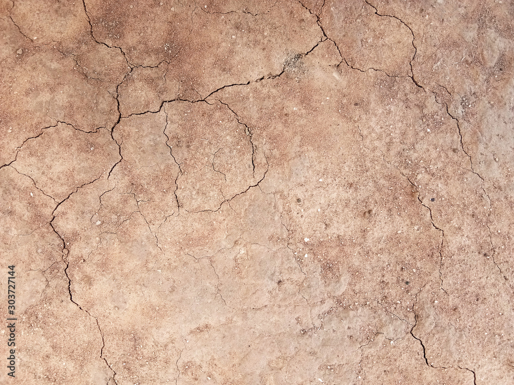 The ground has cracks in the top view for the background The ground has cracks in the top view for the background