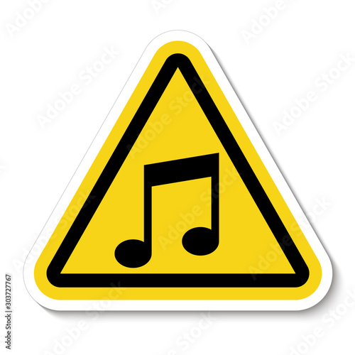 No Music Sing Isolate On White Background,Vector Illustration
