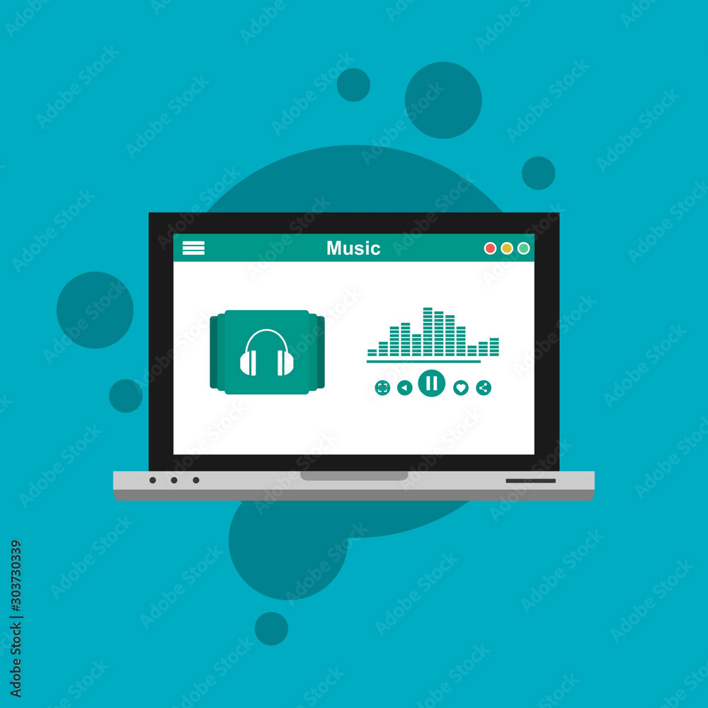 Mobile music application interface design concept isolated on colored background flat vector illustration. Easy to edit and customize. Mobile music application interface design concept isolated on colored background flat vector illustration. Easy to edit and customize.