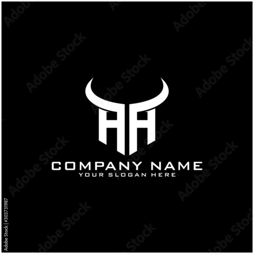 Letter AA  logo icon design template elements