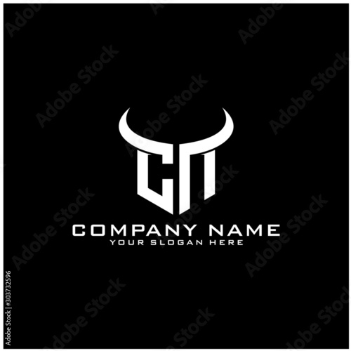 Letter CN logo icon design template elements