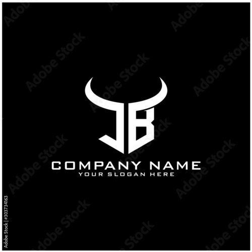 Letter JB logo icon design template elements