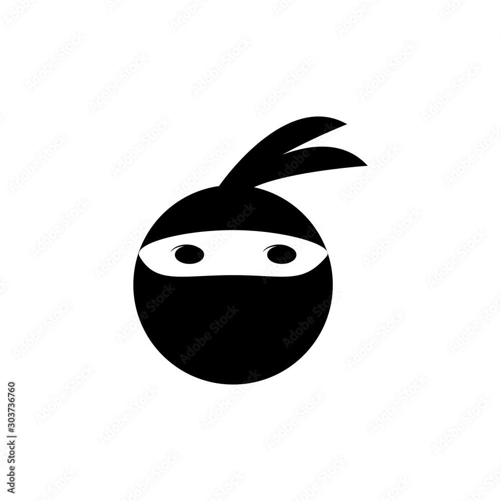 Ninja Face logo vector Ninja Face logo vector