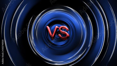 Versus screen design background for sports and fight competition. Battle vs match, game concept competitive. Design element. photo