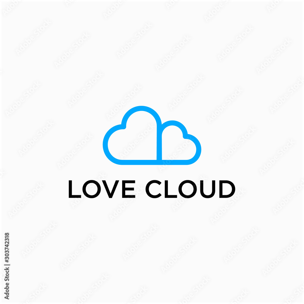 love with Cloud concept. love with Cloud concept.