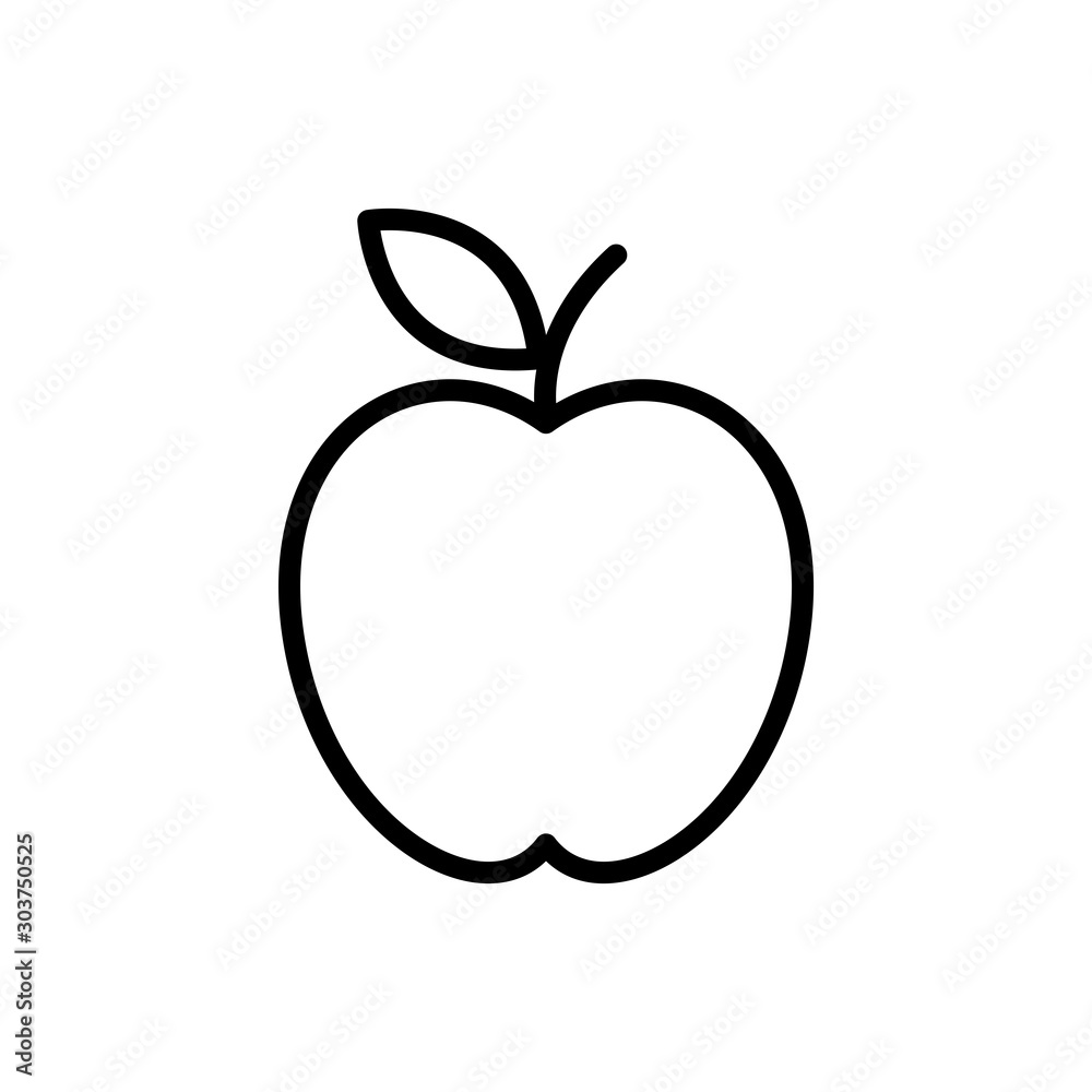 apple fruit icon vector design template apple fruit icon vector design template