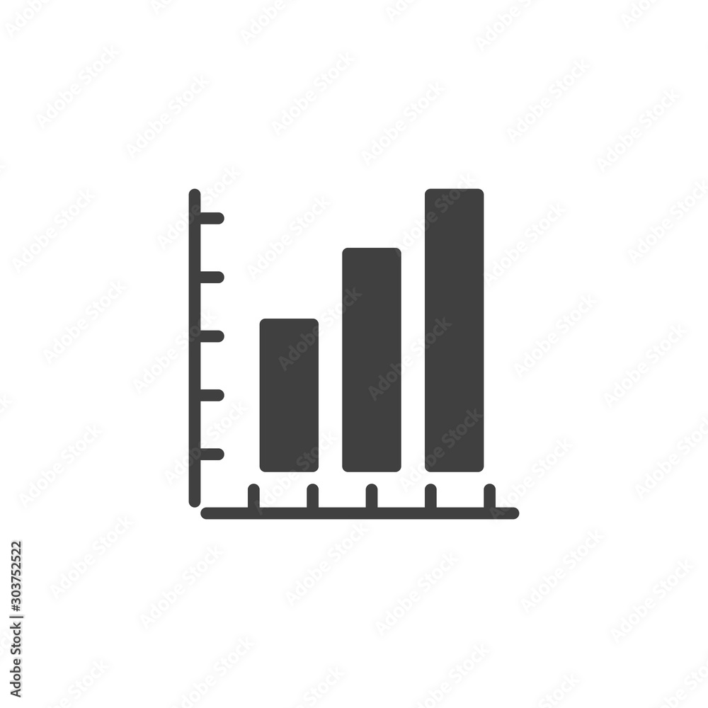 Growing bars graph vector icon. Financial graph filled flat sign for mobile concept and web design. Statistic infographic glyph icon. Symbol, logo illustration. Analytics report vector graphics Growing bars graph vector icon. Financial graph filled flat sign for mobile concept and web design. Statistic infographic glyph icon. Symbol, logo illustration. Analytics report vector graphics