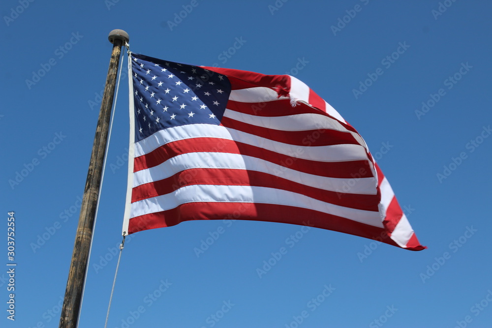 american flag of united states of america