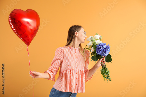 Beautiful young woman with ...
