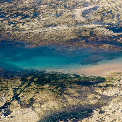 vue aérienne de la côte rocheuse à Matha sur l'île d'Oléron en France