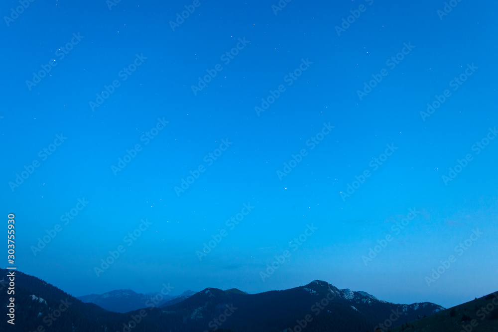 Twilight on the Velebit Mountain in Croatia