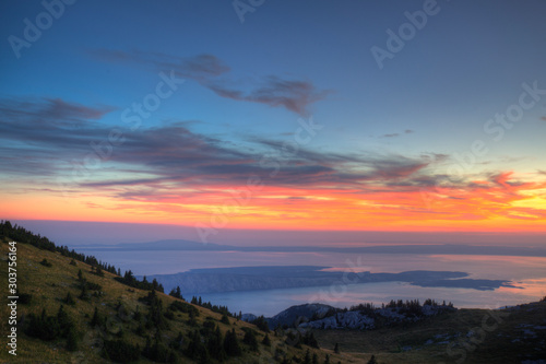 Sunset on Velebit mountain, Croatia