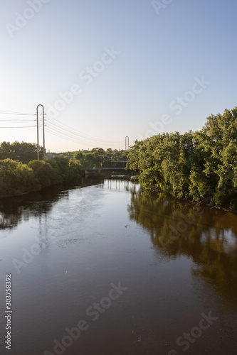 River lined with trees 