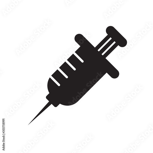 flat black glyph injection icon. Logo element illustration. injection design. vector eps 10 . injection  concept. Can be used in web and mobile . trendy simple style.